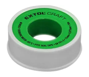 Extol Craft 47530 Taśma izolacyjna teflonowa biała / Wymiary 12 mm x 10 m / 3 szt.