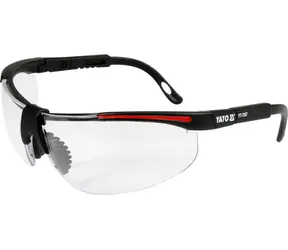 YATO Okulary ochronne przezroczyste typ 91708 / klasa optyczna 1 / poliwęglan / norma europejska EN 166