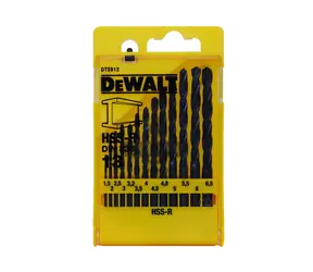Zestaw wierteł do metalu DeWalt / średnica 1,5 - 6,5 mm / HSS- R / 13 szt.