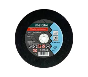 Metabo Flexiamant Super / Tarcza tnąca do stali nierdzewnej / Średnica 350 x 25,40 mm / Szerokość cięcia 3,0 mm / A 36- R