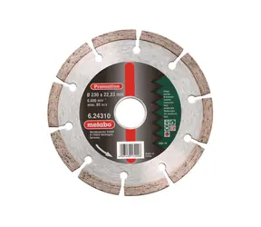 Metabo DIA-TS „SP” / Uniwersalna diamentowa tarcza do cięcia / średnica 230 x 22,23 mm / wielkość segmentów 7 mm
