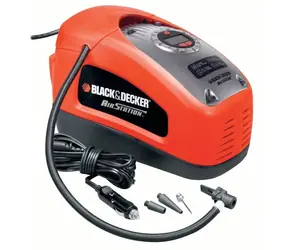 Black&Decker ASI300 / Kompresor mobilny / DC12V |. ciśnienie 11 bar / Przepływ powietrza 9,5 l-min / 1,8 m