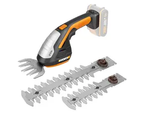 WORX WG801E / Nożyce do szczotek i trawy bezprzewodowe / 20 V / 2,0 Ah / Wydajność cięcia 200|120 mm / Czas pracy 60 min