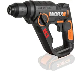 WORX WX390.9 / Wiertarka udarowa akumulatorowa / 2x20V / 900 obr./min / 5000 uderzeń min / 1,2J / SDS- PLUS / bez akumulatora