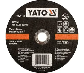 YATO YT-5923 / Tarcza tnąca do metalu / Średnica 125 x 22 mm / Szerokość cięcia 1,2 mm