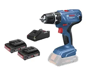 BOSCH GSR 18V-21 - 2x 2,0 Ah / Wiertarko-wkrętarka akumulatorowa / 18 V / 2x2,0 Ah / uchwyt 13 mm / 1800 obr./min / 55 Nm / L-Boxx