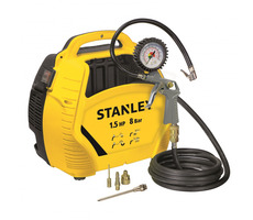 Stanley Air Kit / Kompresor bezolejowy z osprzętem / 1100W / 3400 obr./min / 8 bar / 180 l-min