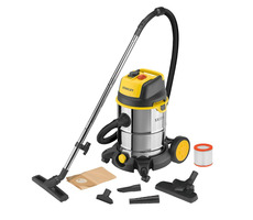 Stanley Wet&Dry SXVC30XTDE / Odkurzacz przemysłowy z akcesoriami / 1600W / 30 l / odkurzanie na mokro i na sucho