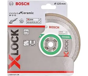 BOSCH Standard for Ceramic 2608615138 / Tarcza diamentowa / X-LOCK / 125x22,23 mm / Szerokość cięcia 1,6 mm