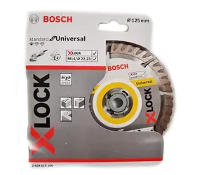 BOSCH Standard do Universal 2608615166 / Tarcza diamentowa / X-LOCK / 125x22,23 mm / Szerokość cięcia 2,0 mm / 10 mm