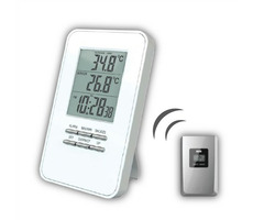 Bezprzewodowy termometr, czas i alarm Solight TE44, biały