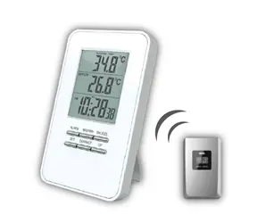 Bezprzewodowy termometr, czas i alarm Solight TE44, biały