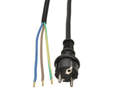 Solight PF34 przewód elastyczny 2,5m czarny / guma / 3x 1mm2 