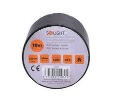 Taśma izolacyjna Solight AP07 38mm x 0,13mm x 10m czarna