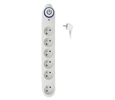Listwa przeciwprzepięciowa Solight PO64 biała / 150J / 6 gniazd / 5m