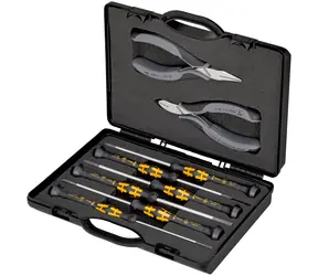 Knipex 00 20 18 ESD Etui z szczypcami elektronicznymi do pracy z elementami elektronicznymi 8-częściowe