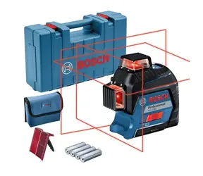 BOSCH GLL 3-80 / Laser liniowy / zasięg do 30m / zasięg 120m / dokładność +-0,3mm / samopoziomowanie / IP54