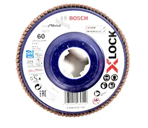 BOSCH X571 Best for Metal 2608619210 / Tarcza listkowa / X-LOCK / Ziarnistość 60 / 125 x 22,23 mm 