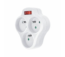 Puszka połączeniowa Solight P99 3 x 10A biała / przełącznik