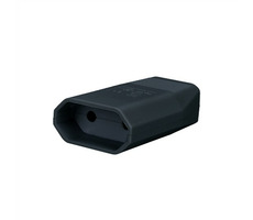 Gniazdo Solight P61B płaskie 2,5A proste czarne /IP20