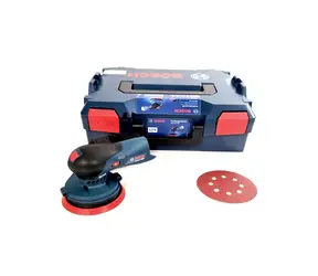 BOSCH GEX 12V-125 Professional / Akumulatorowa szlifierka oscylacyjna / 12V / 125mm / bez akumulatora / L-BOXX / akcesoria