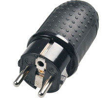 Zatyczka gumowa Solight P76 do wilgoci, czarna / prosta / IP44 