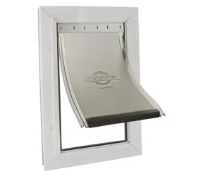 PetSafe Staywell 660 ML aluminium / Drzwi / 692,6 x 417 mm / otwarcie: 642 x 366 mm / szerokość ramion: 349 mm / maks. 100 kg