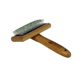 BAMBOO GROOM Średnio cienki pędzel z końcówkami ze stali nierdzewnej / Finisher