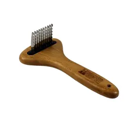 BAMBOO GROOM Mały grzebień z ostrzami ze stali nierdzewnej
