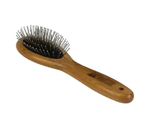 BAMBOO GROOM Średnia szczotka z końcówkami ze stali nierdzewnej