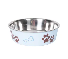 Karlie Miska ze stali nierdzewnej z powłoką z tworzywa sztucznego niebieska 23cm 2200ml