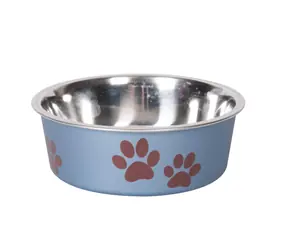 Karlie Miska ze stali nierdzewnej z powłoką z tworzywa sztucznego metalik niebieski 12cm 300ml