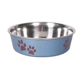 Karlie Miska ze stali nierdzewnej z powłoką z tworzywa sztucznego metalik niebieski 17,5 cm 800 ml