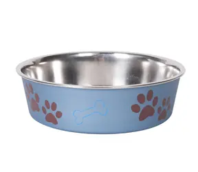 Karlie Miska ze stali nierdzewnej z powłoką z tworzywa sztucznego w kolorze metalicznym niebieskim 21,5 cm 1500 ml