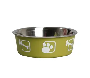 Karlie Miska ze stali nierdzewnej z powłoką z tworzywa sztucznego zielona 14cm 450ml