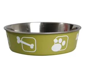 Karlie Miska ze stali nierdzewnej z powłoką z tworzywa sztucznego zielona 21,5 cm 1500 ml