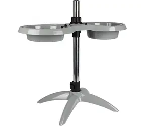 Flamingo SUVI szary 1100ml i 1500ml / Stojak + 2 miski dla psa 