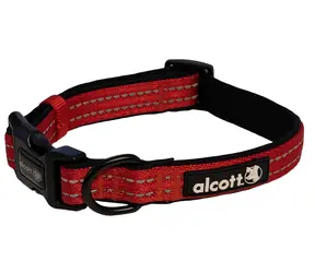 Alcott Adventure jaskrawoczerwona - rozmiar S / obroża odblaskowa dla psów