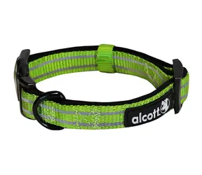 Alcott Adventure zielona - rozmiar M / obroża odblaskowa dla psa