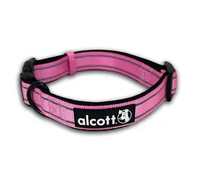 Alcott Adventure różowy - rozmiar S / obroża odblaskowa dla psa