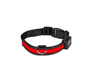 Num'axes Świecący kołnierz czerwony - Rozmiar M