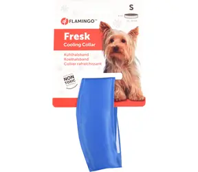 Obroża chłodząca Flamingo dla psa niebieska - rozmiar S 16-22cm