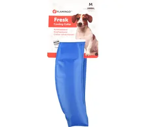 Obroża chłodząca Flamingo dla psa niebieska - rozmiar M 28-36cm