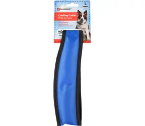 Obroża chłodząca Flamingo dla psów niebiesko-czarna - rozmiar L 49-56cm