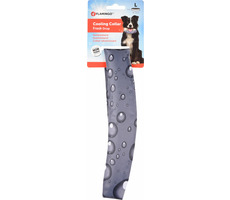 Obroża chłodząca Flamingo dla psa w kształcie kropli w kolorze czarnym - rozmiar L 49-56cm