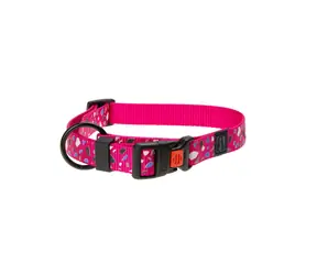 Karlie ASP Mix&Match Kołnierzyk różowy Motyw CHIP - rozmiar M 40-55cm 20mm