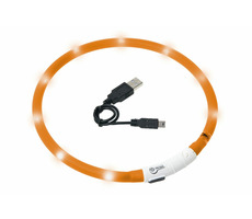 Obroża świetlna LED Karlie pomarańczowa - obwód 20-75cm