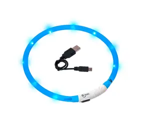 Obroża świetlna LED Karlie niebieska - obwód 20-75cm