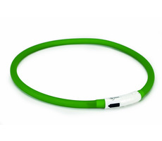 Beeztees Dogini Obroża silikonowa ze złączem USB zielona - 70x1cm