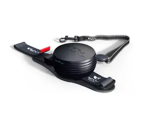 Smycz Lishinu3 czarna - rozmiar L (13-40kg) / Smycz samonakręcająca się bez użycia rąk z liną